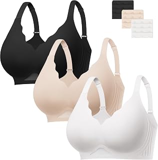 habibee Jelly Bras for Women, Wireless Seamless Scalloped Push Up Bra