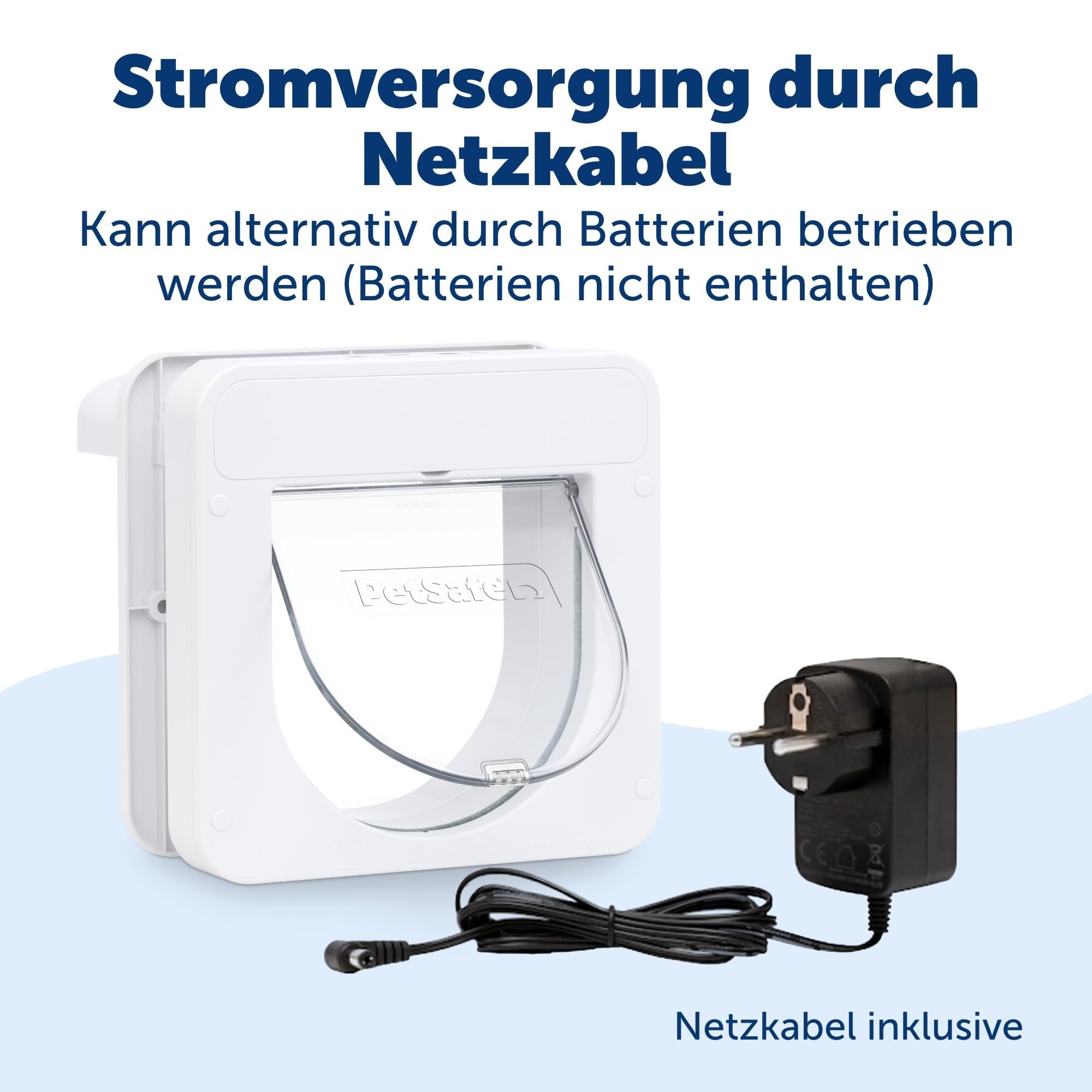 PetSafe Petporte Smart Flap Mikrochip Katzenklappe - Fortschrittliche Technologie, Chiperkennung - Für Wand- & Türmontage geeignet - Weiß