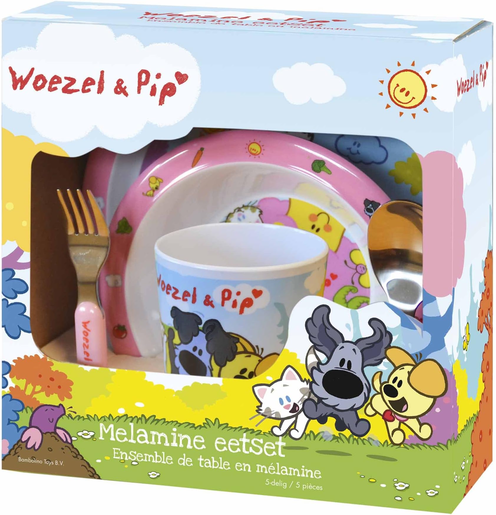 BAMBOLINO TOYS Woezel and Pip Dinner Set (Pink)