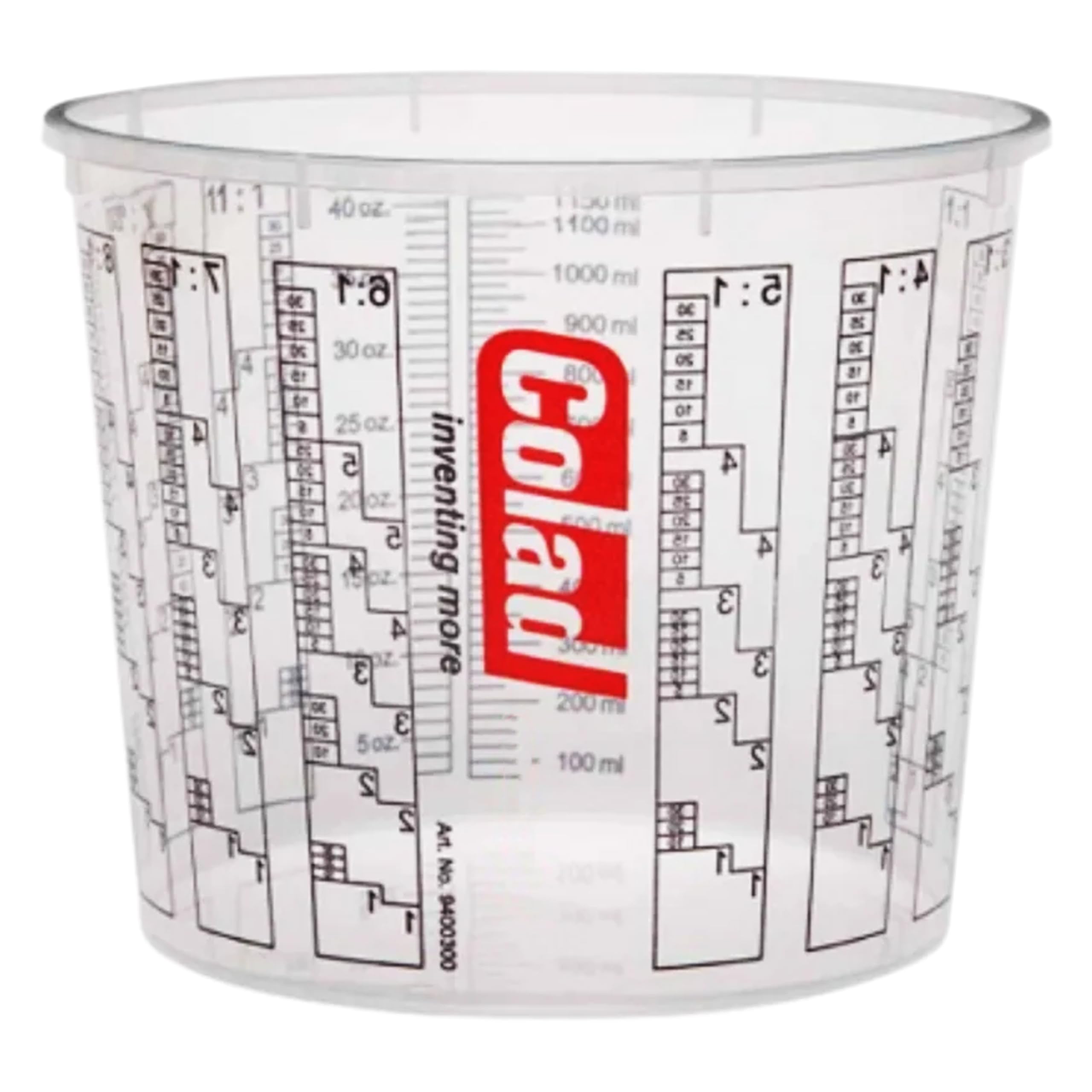 Colad, 10 contenitori con scala graduata, per vernice, 1400 ml, senza coperchio