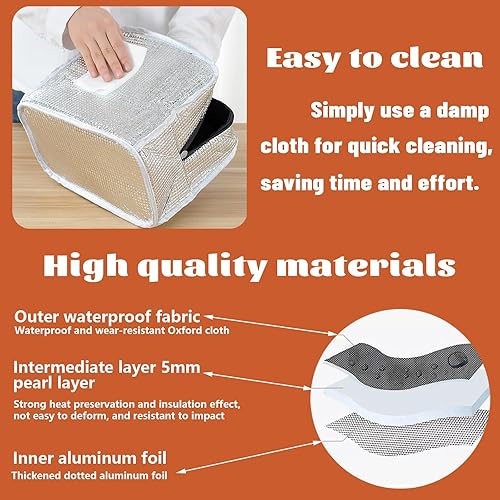 Miniatura 5 de Bolsas de almuerzo aisladas, 4 bolsas bento, lindas bolsas para el almuerzo, pequeñas bolsas enfriadoras impermeables de dibujos animados, lonchera