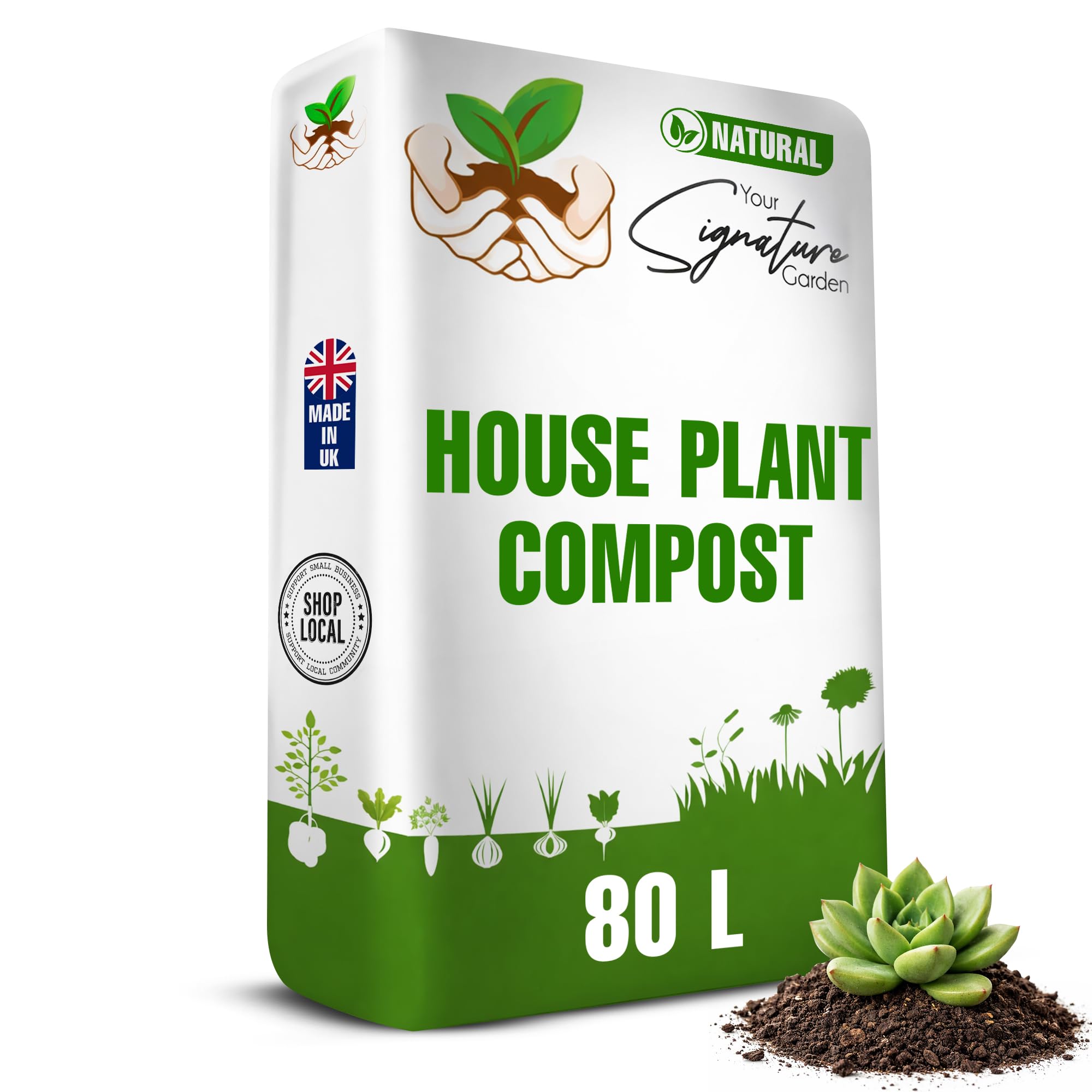 Laeto Houseplant Potting Mix 80L, Indoor Plant Soil for Repotting Plants — image 1