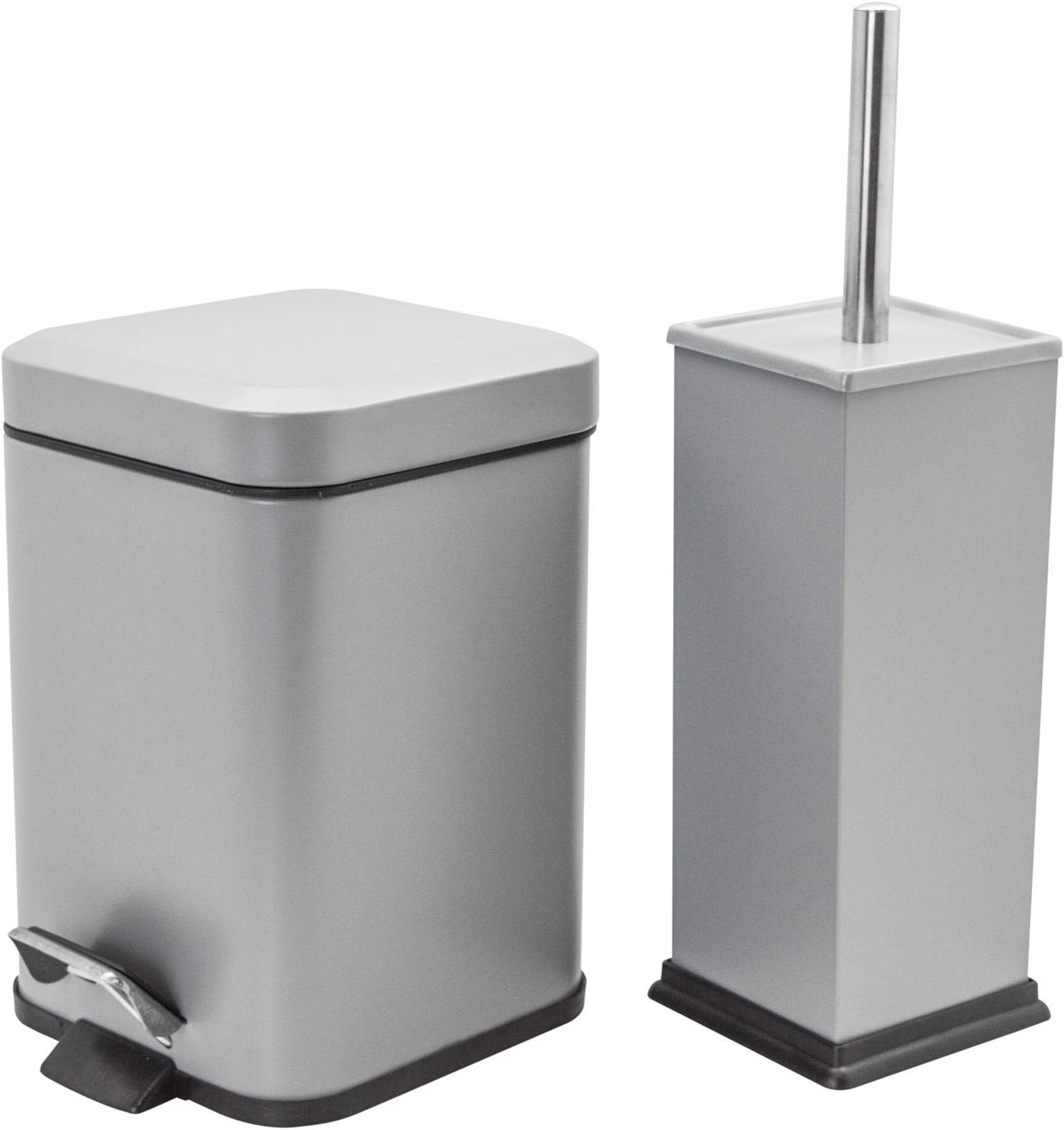 Addis Faux Rattan Square Bathroom Set Includes Swing Bin & Toilet Set ...