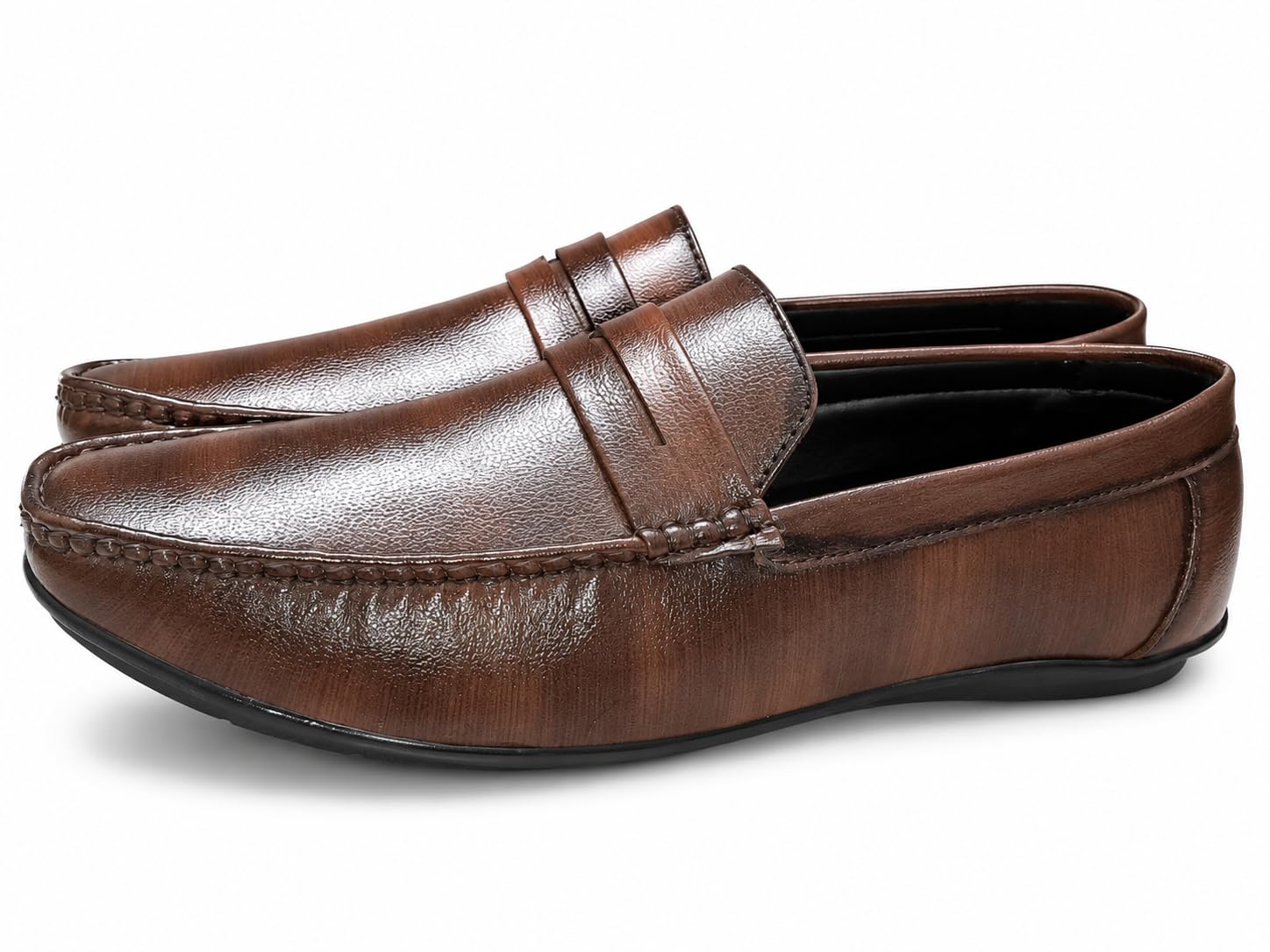 Upsteps Men's Synthetic Leather Penny Loafers | Casual & Formal Slip-on Driving Shoes | Lightweight Comfort Moccasins with Durable Sole (Bulk Order Available)-picture-15