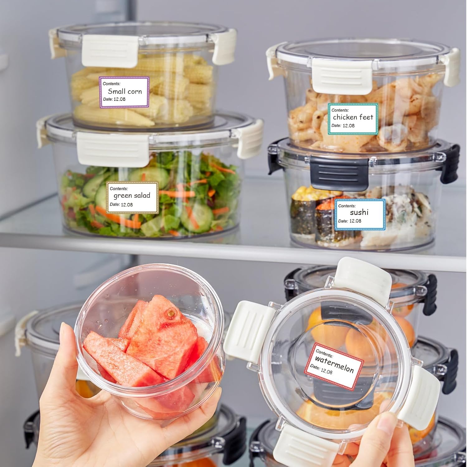 500 Etichette Adesive Per Congelatore - 25x40mm, Per Data E Contenuto, 5 Colori - Foto 6