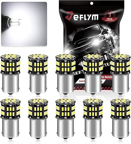 Bombillas LED 1156 1141 para RV, P21W 1003 1073 7506 BA15S Bombilla LED interior RV 3014 54 SMD de repuesto para luces interiores de 12 voltios RV