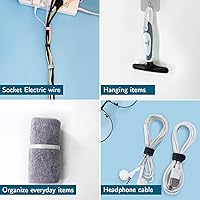 Vista 8 de 50PCS Reusable Cable Ties,Adjustable Cable Management,Cord Organizer,Cable Organizer,Multi-Purpose Wire Ties