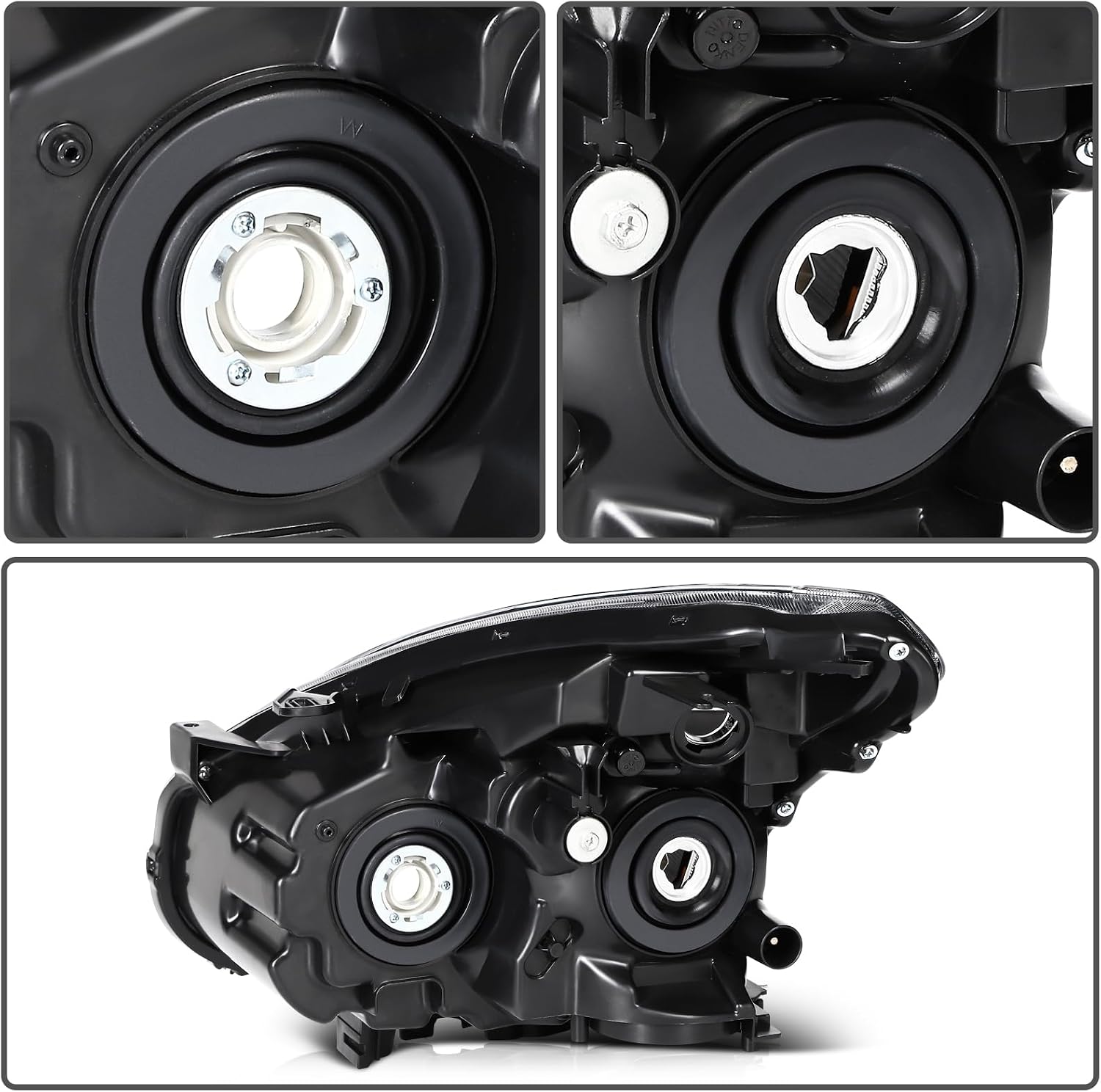 NI2503170 NI2502170 26060JM00A 26060JM20C 26010JM20C Headlight Assembly Fit for 2012-2013 for Nissan for Rogue Advance 2012-2013 for Nissan for Rogue Exclusive Black Housing Amber Reflector Clear Lens