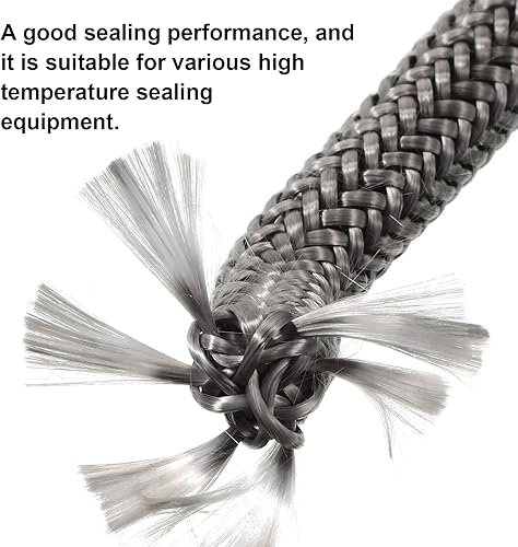 Miniatura 4 de Boao Junta de puerta de estufa de leña, cable de fibra de vidrio, junta de repuesto para estufas de leña, juntas de fibra de vidrio impregnadas de