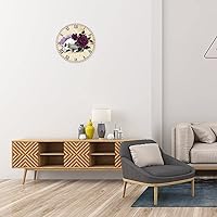 Vista 4 de Reloj de pared de madera con diseño de calavera de bruja estilo retro estilo francés funciona con pilas decoración de pared de granja decoración