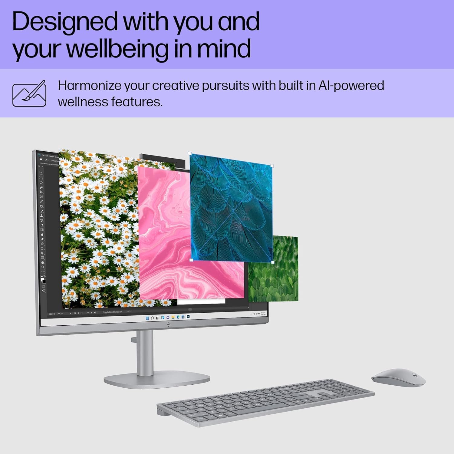 HP 27" FHD OmniStudio X All-in-One Desktop, Intel Core Ultra 5 (Up to 4.5GHz), 16GB DDR5 RAM, 512GB PCIe SSD, Wi-Fi 7, USB-C, HDMI, Wireless KB & Mouse, Windows 11