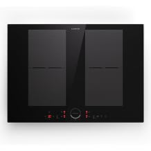 Klarstein induction hob, glass ceramic 7000W induction hob with 4 plates, built-in induction Palte with touch display and timer with overheating protection