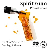 Vista 2 de Mehron Makeup Spirit Gum Adhesivo Spirit Gum Special FX, cosplay, Halloween, maquillaje de rendimiento en escenario, adhesivo cosmético Mate