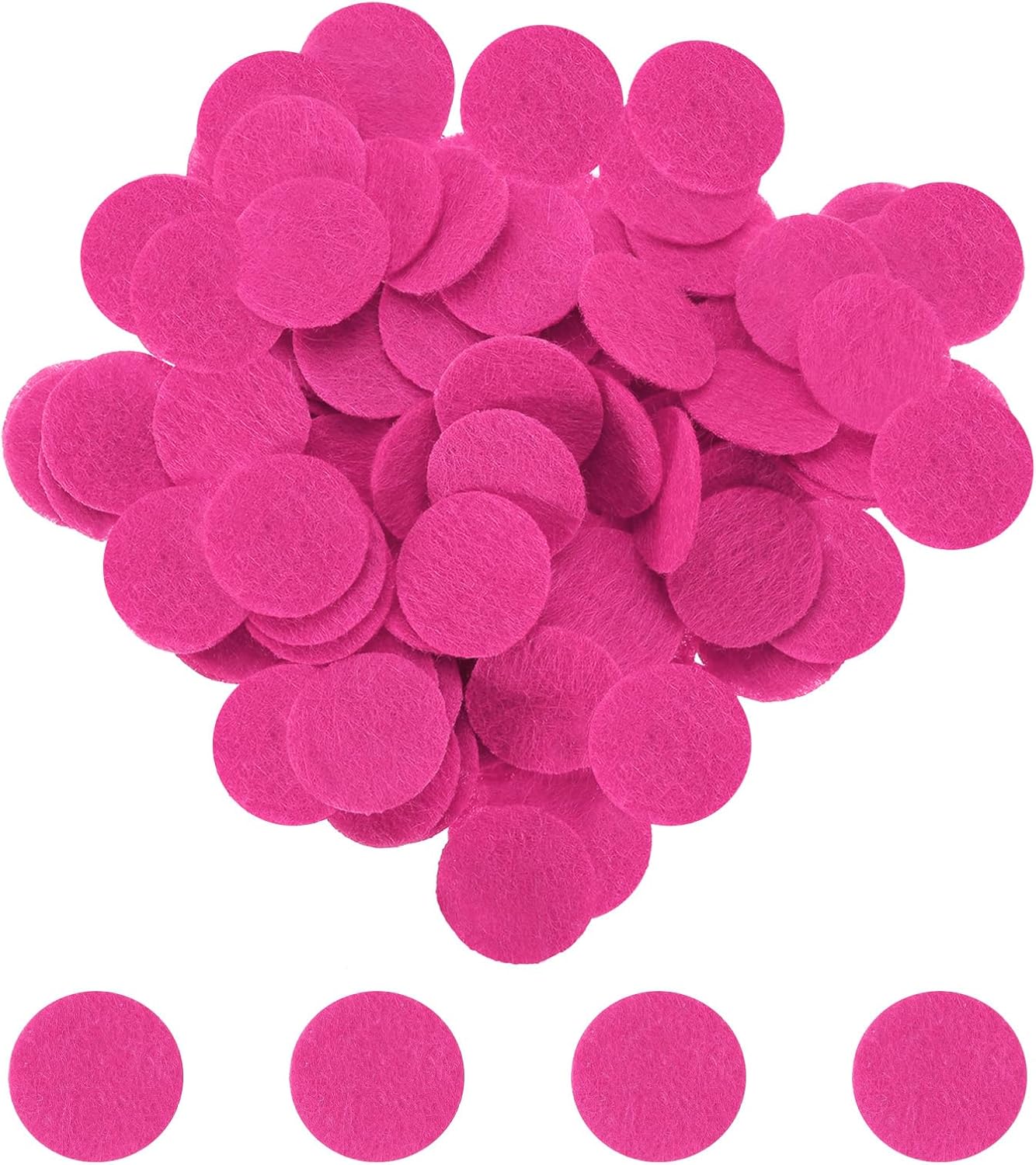 HARFINGTON 500pcs Round Felt Circles, 50mm 2" Pre Cut Felt Craft Pads Non-Woven Mini Felt Fabric Circles for DIY Sewing Handcraft Cut Projects Craft Finishing, Mixed Color