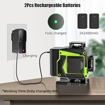 16 Line Laser Level 360 Self Leveling,4D 4x360 Green lazer Leveler Tool