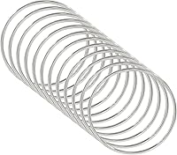 Waziaqoc 12 Pack 3 Inch Silver Metal Dream Catcher Rings Hoops for Macrame DIY Crafts & Dreamcatcher Supplies