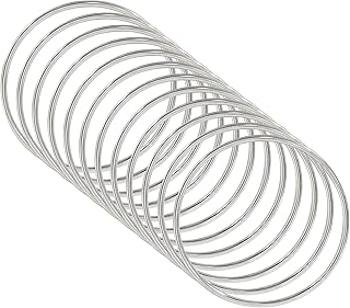 Waziaqoc 12 Pcs Dream Catcher Rings, 3 Inch Metal Craft Rings Hoops, Silver Macrame Hoops Rings for DIY Crafts, Macrame & Dream Catcher Supplies