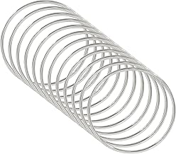 Waziaqoc 12 Pcs Dream Catcher Rings, 3 Inch Metal Craft Rings Hoops, Silver Macrame Hoops Rings for DIY Crafts, Macrame & Dream Catcher Supplies