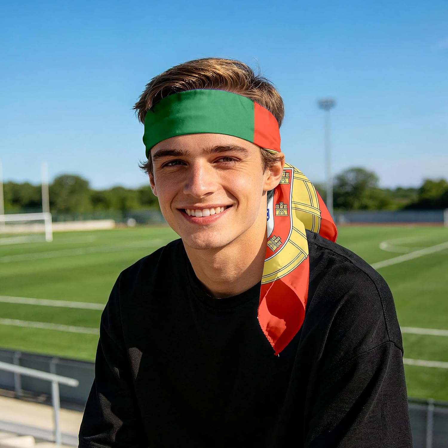 National Flag Head Scarf for Men and Women-27.5 Inch Like Silk Hair Fashion Scarf, Neck and Face Scarf Head Wrap image 4