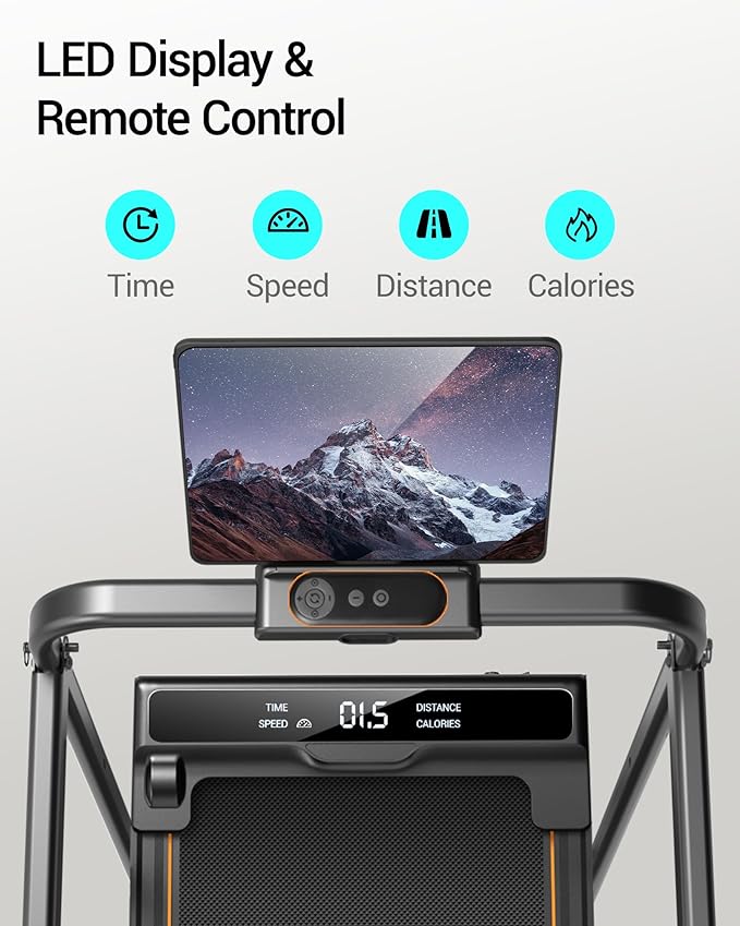 Caminadora Eléctrica Plegable 2.5 hp con Inclinación Negra miniatura 6