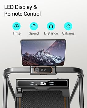 3-in-1 Walking Pad Treadmill with Handles 2.5HP Walking Pad with 12% Incline Quiet Portable Folding Treadmill for Home Office 330LBS Weight Capacity with Remote Control
