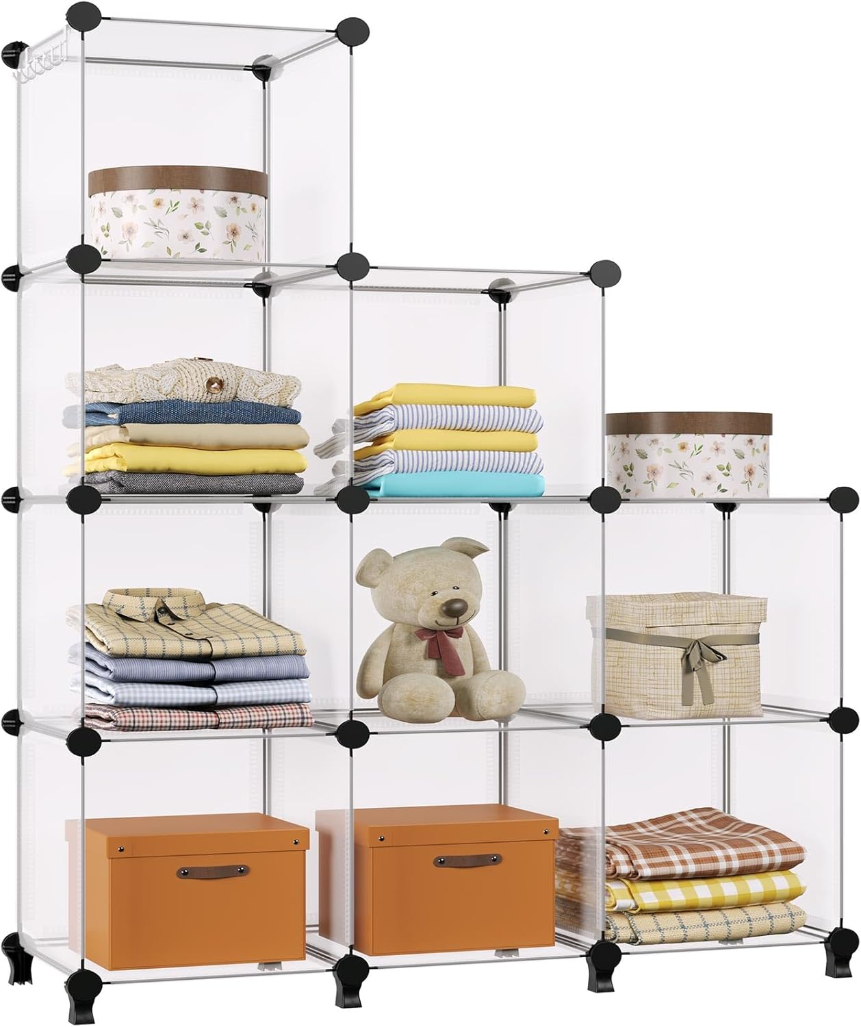 Amazon.com: GREENSTELL Closet Organizer and Storage, 9-Cube Storage ...