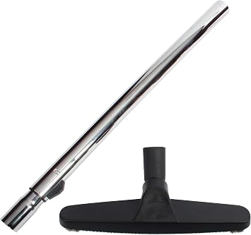 Cen-Tec Systems 95666 Chrome Telescopic Wand and Natural Fill Floor Brush for 35mm Diameter 1.375" Vacuum Cleaners, Black