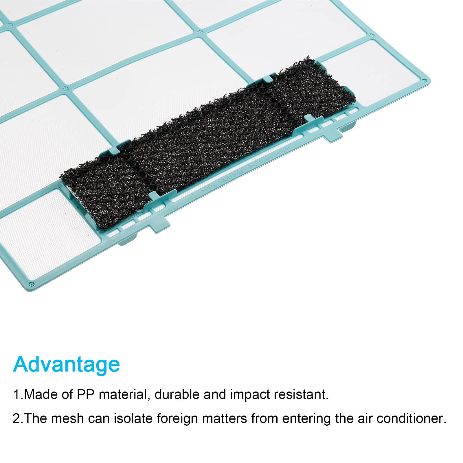 PATIKIL Filtre Climatiseur 12.6 X 10.83" - Écran Plastique Avec Mousse Filtrante Pour HVAC - Bleu Noir