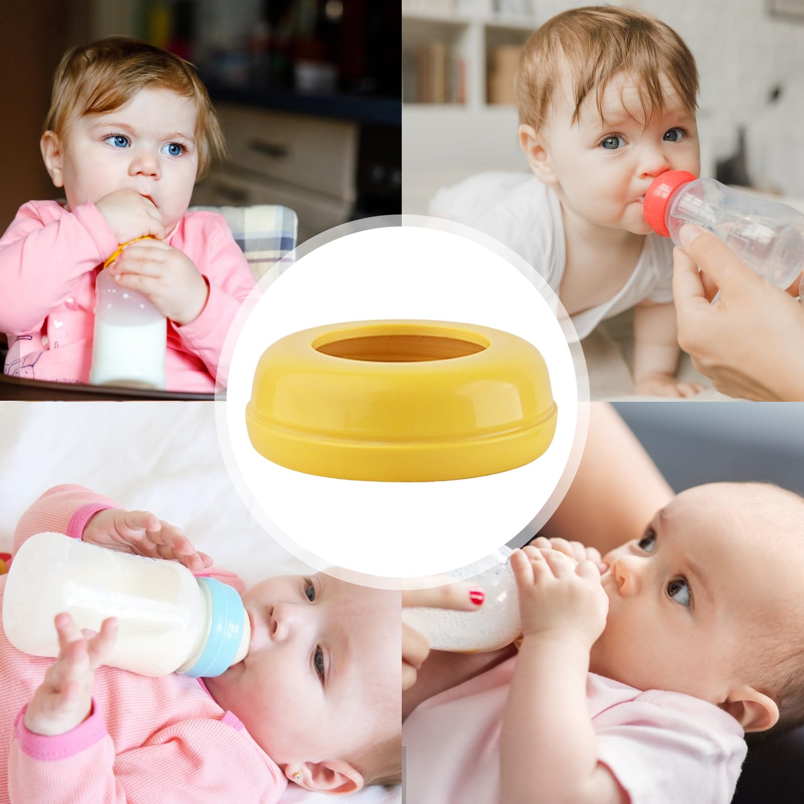 Babyflaschen – PP, 2,36 Zoll, Babyflaschen-Schraubringe, Babyflaschenhalsband | Langlebige, Leichte Ersatzteile Für Die Säuglingsernährung, Kompatibel Mit Standardflaschen, Einfache Verwendung, Zu Hau