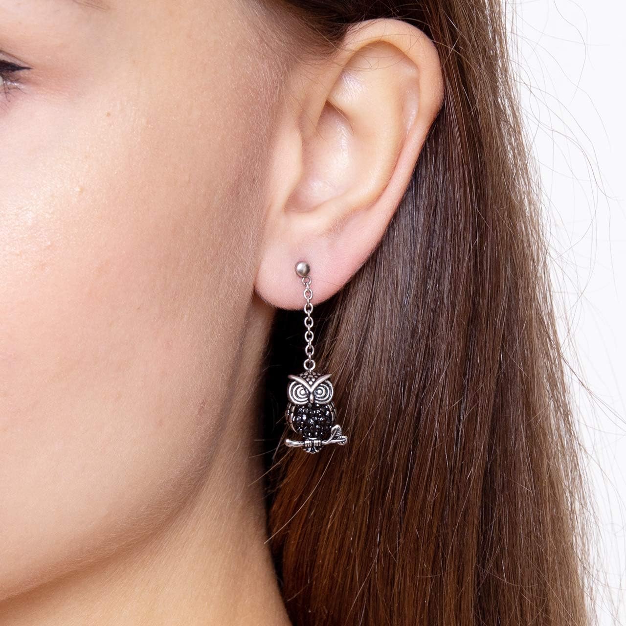 Controse Mid-Nighter Owl Earrings 100 pieces black CZ