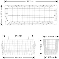 Vista 3 de Joben Oligey Juego de 3 cestas colgantes de alambre de pared [extragrandes], almacenamiento de alimentos de granja, cocina, despensa, lavandería