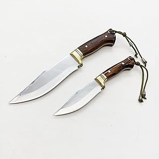 yatagan 2 piece Hunting Knife Set-Full Tang Blade-Tactical Knife-Fixed Blade Knife-Survival Defensive Knives-Knife for Camping and Outdoor-Extremely Sharp Knives