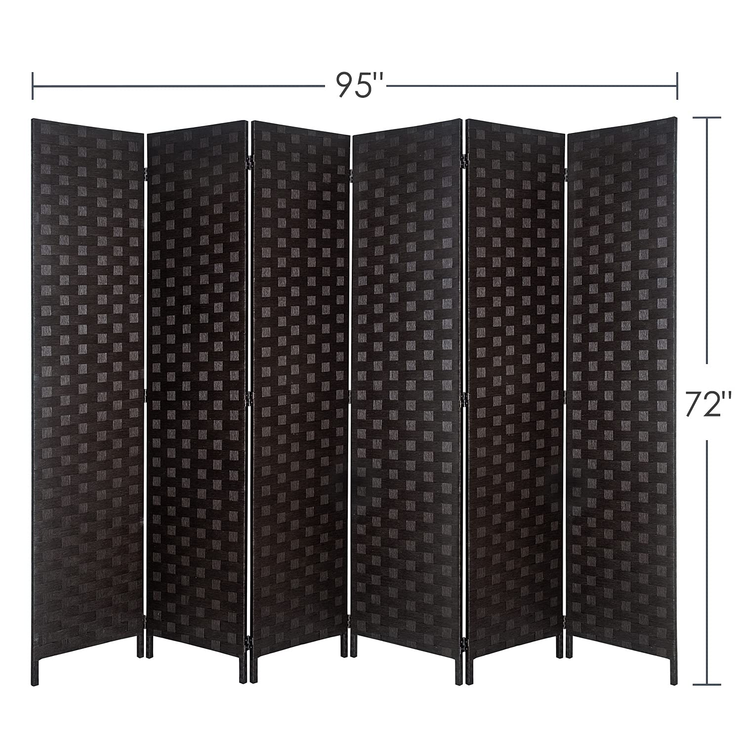 Rose Home Fashion 6 ft.Tall 16in Wide Room Dividers,Double Side Woven