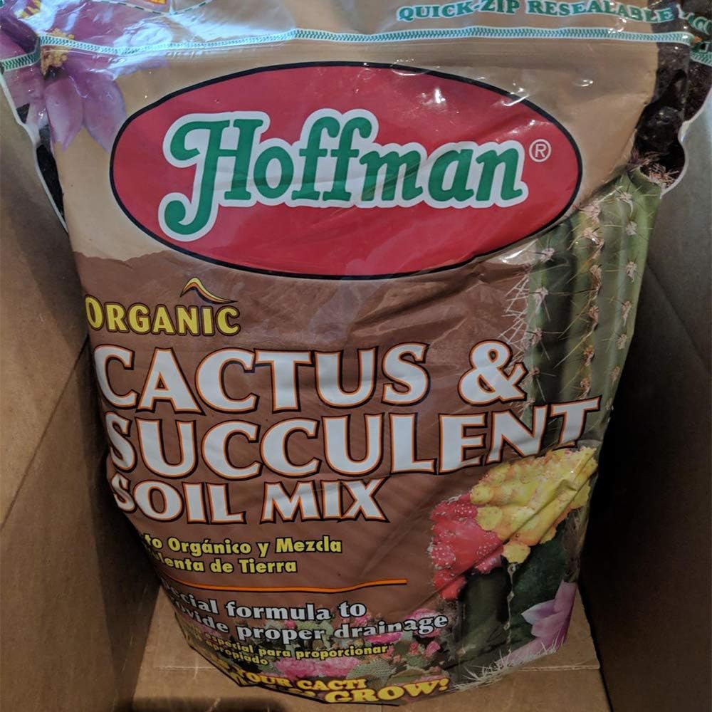 10 Quart Hoffman 10404 Organic Cactus and Succulent Soil Mixed Potting Soil for Outdoor and Indoor Plants, [Bundled with Pearson’s Garden Gloves] (10 Quarts)