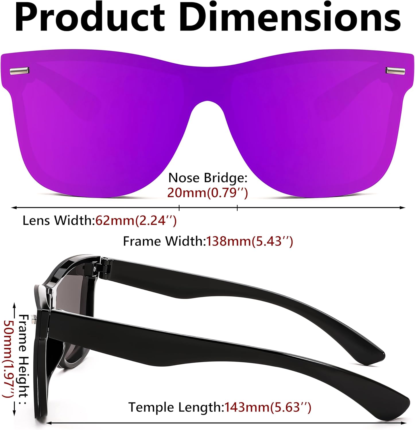 FEISEDY Trendy Rimless Mirrored One Piece Lens Sunglasses Reflective Sun Glasses B4114 - Image 6