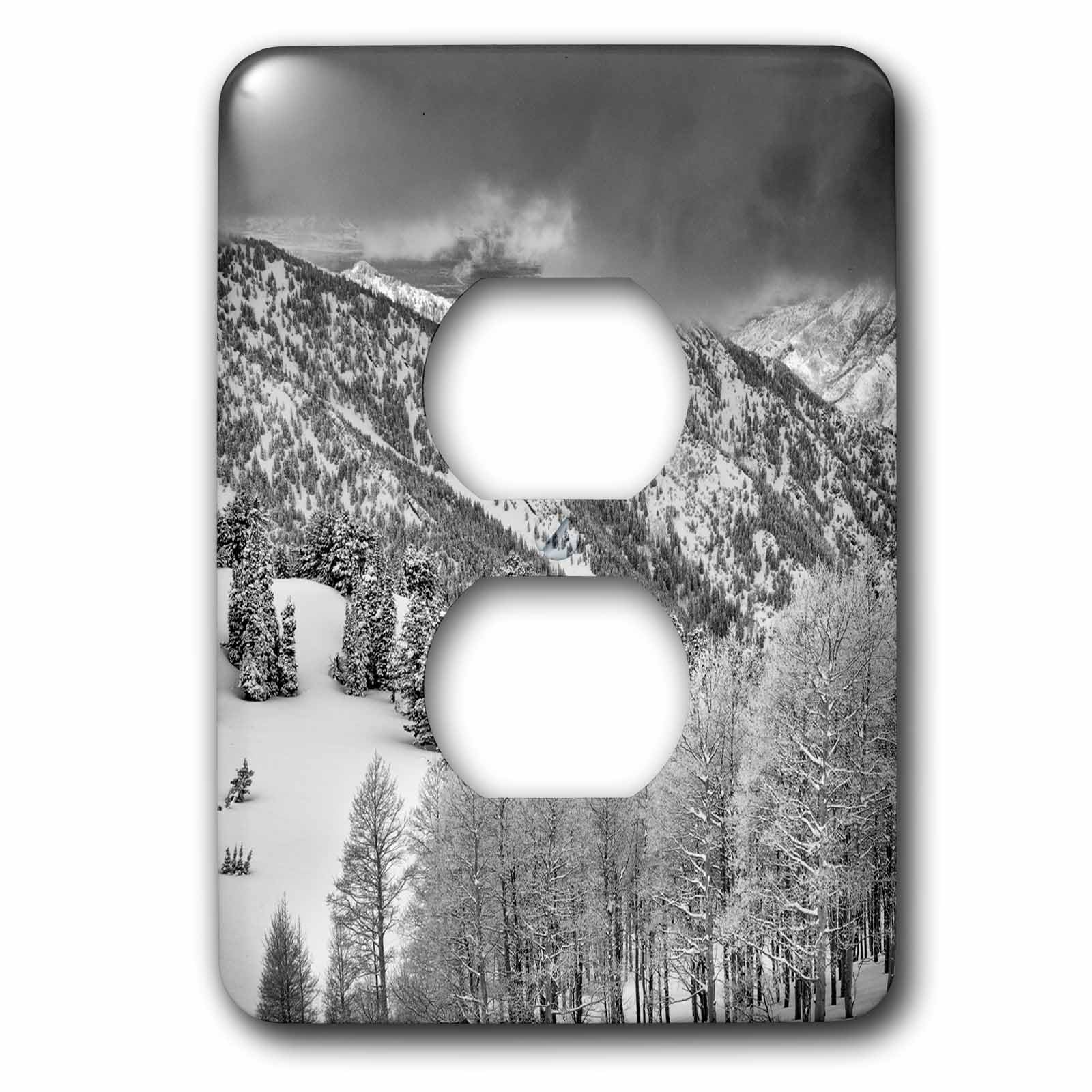 Pistes de ski décor multicolore pour plaque de prise double Utah