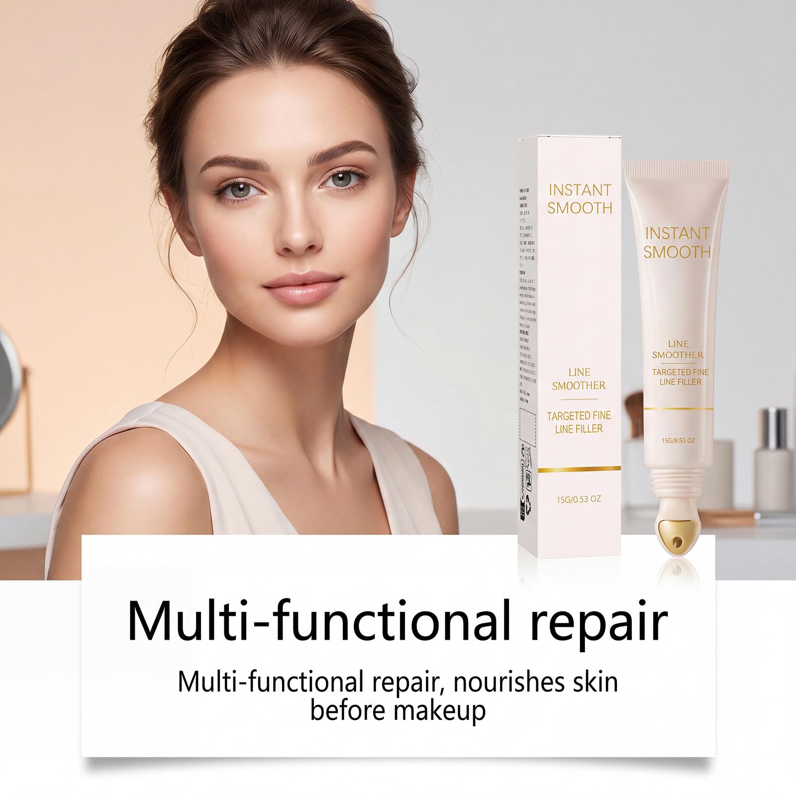 Skin Smoothing Even-Toning Primer, Instant Wrinkle Filler, Filler Primer, Matte First, Maquillaje Primer Maquillaje Piel Madura, Hidrata y Nutre, Crema Lift de Eye Face Lift debajo de los sacos de