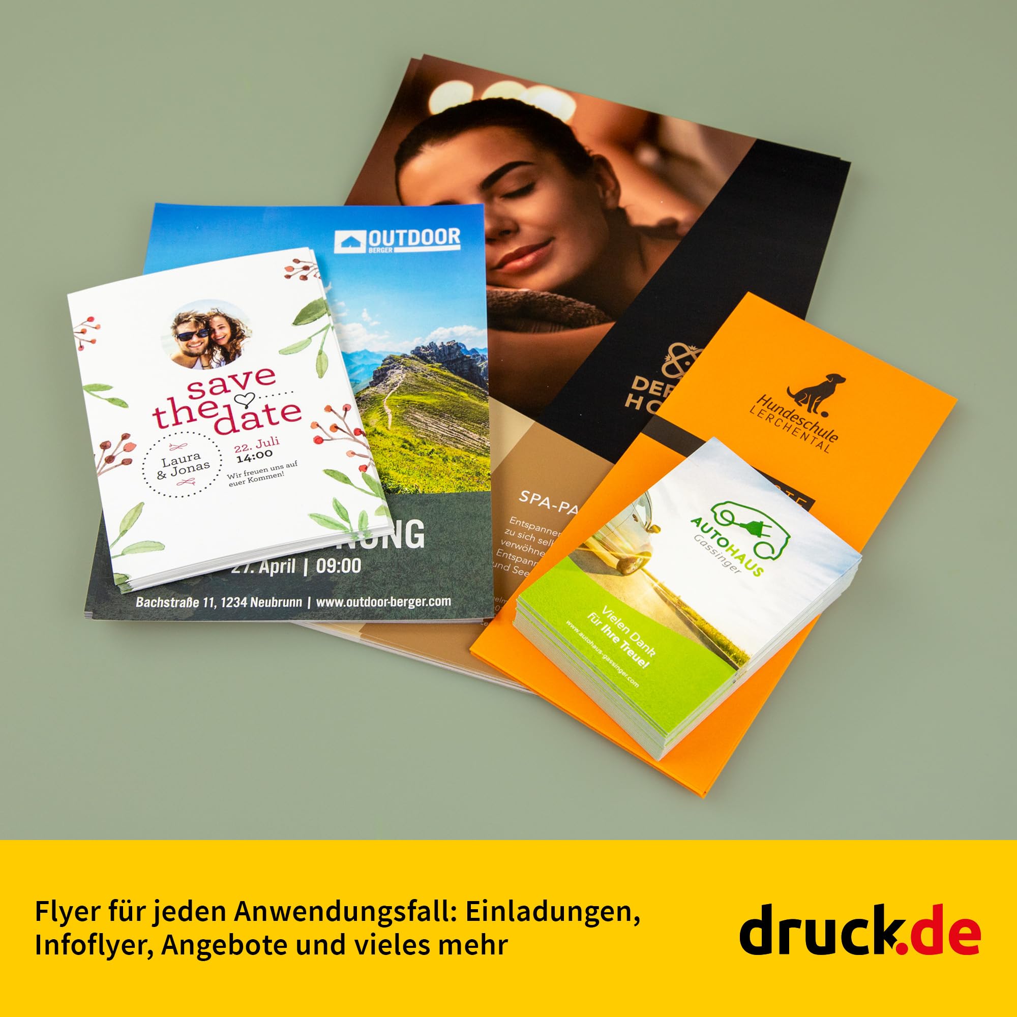 Flyer - 250 Stück - A4 - hoch - Premium 250g matt | Flyer drucken, 250 Stück, A4, Hochformat, Premium, 250g Papier, matt