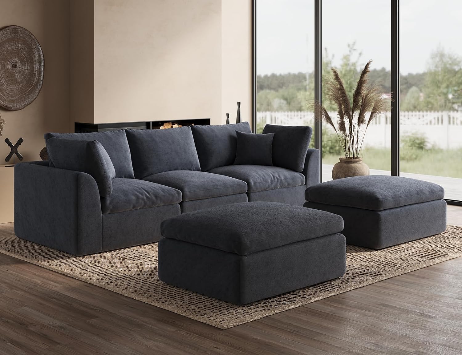 ohllob Corner Seat for Cloud Sectional Couches Living Room, Modular, Boneless, Warm White