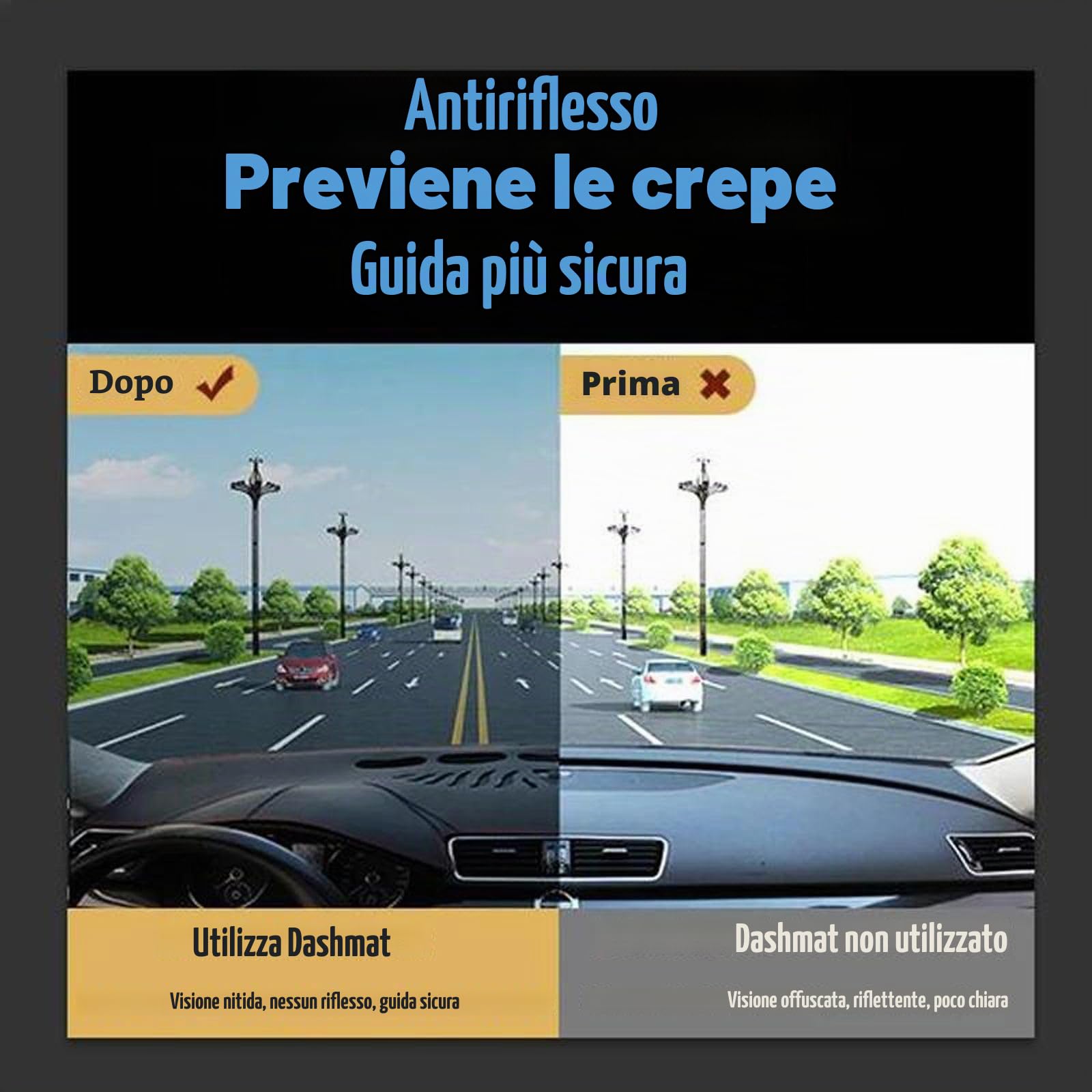 Tappetino per cruscotto in Pelle per Auto, Adatto per Land Rover Range Rover Sport L320 2006-2009 Accessori