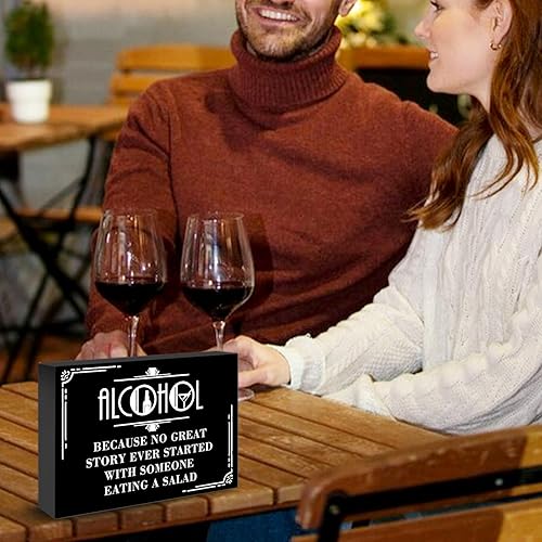 Miniatura 8 de Letrero de madera con alcohol, decoración de bares, accesorios de bar para el hogar, decoración divertida del hogar para adultos, decoración