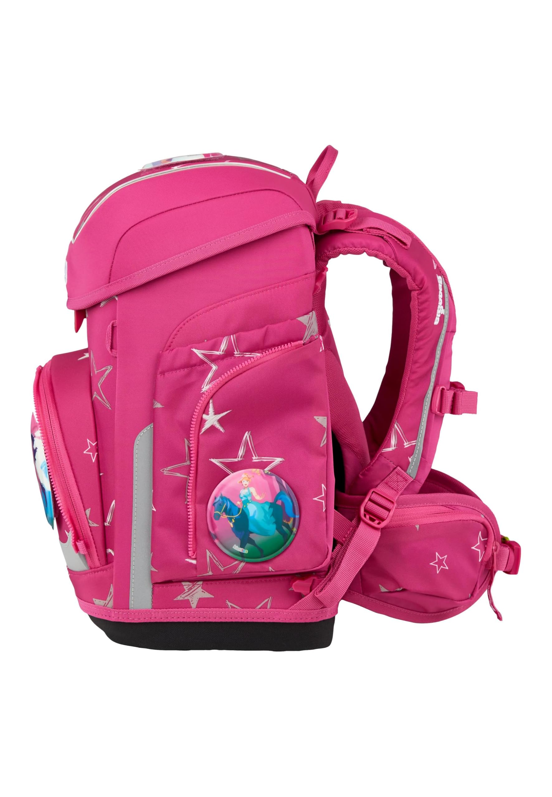 ergobag Schulranzen-Set cubo Bundle Set SternzauBär - Pink | Ergonomischer Schulrucksack Klassisch, 6-teilig, für die 1. Klasse Grundschule, ideal für den Schulstart
