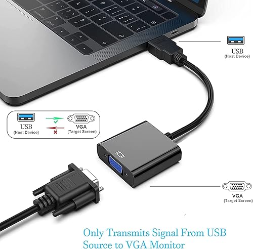 Miniatura 7 de Adaptador USB a VGA, adaptador USB 3.0 a VGA, convertidor de video multipantalla, compatible con PC, laptop, Windows XP781011 de escritorio, laptop,