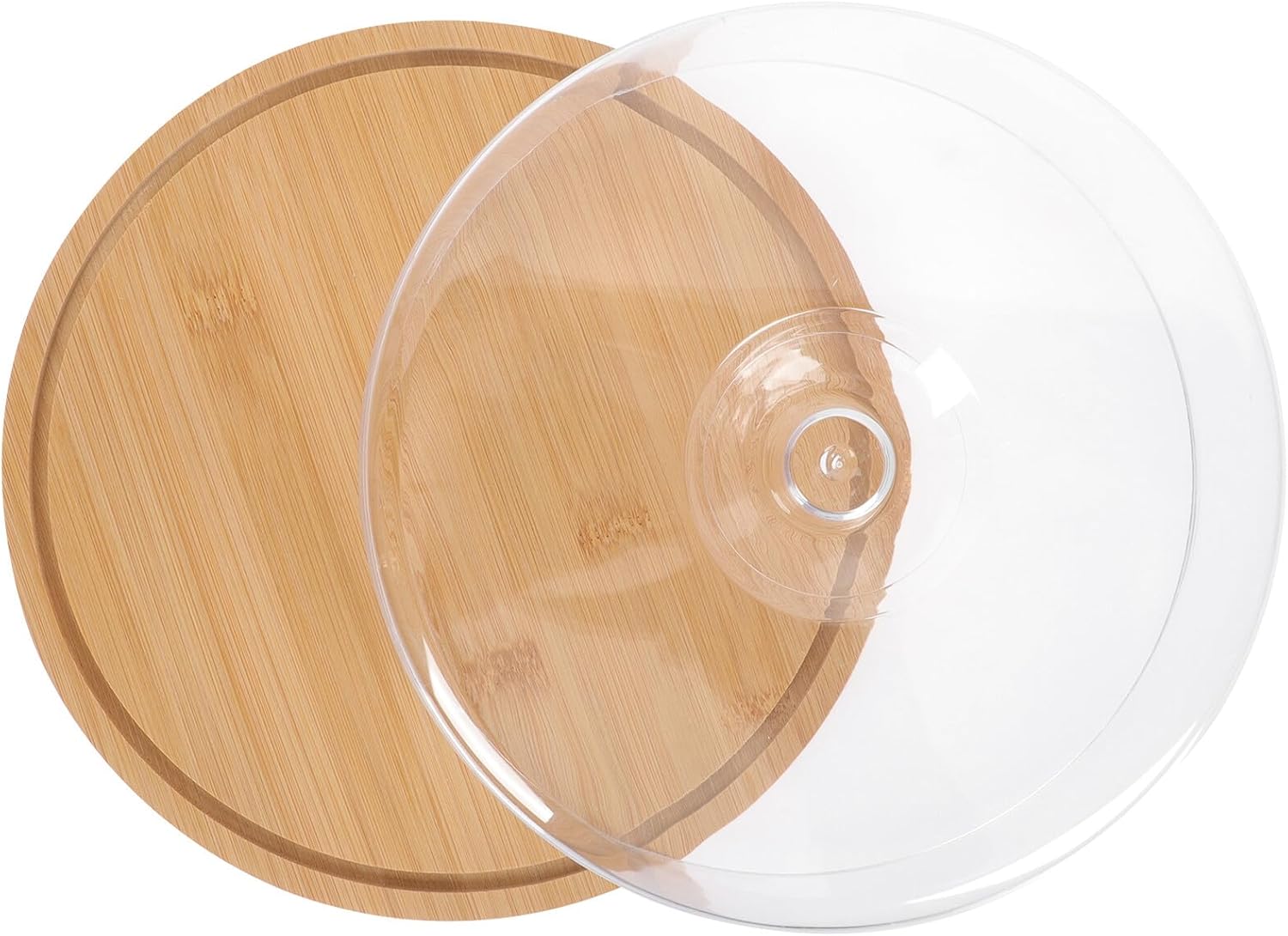 LABRIMP Butter Dish with Dome Lid, Small Cheese Keeper Container 28x28x9.1cm, Food-grade Storage Box for Refrigerator and Countertop Use