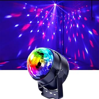 Disco Lights, Mini Disco Ball Light for Parties RGB LED Strobe Lights Party Lights for Indoor Room Birthday Dance Karaoke Bar Party Nightclub Wedding Christmas Festival KTV Decorations [Energy Class A+++]