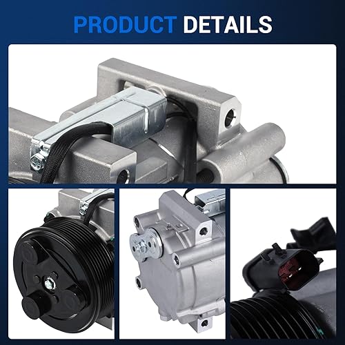 Miniatura 6 de Autoround Compresor de aire acondicionado con embrague 5.9L 6.7L DIESE apto para Dodge Ram 25003500 06-09, Ram 4000 06-08, Ram 08-10 45005500,