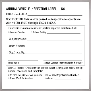 Avery Annual Vehicle Inspection Label Stickers, Waterproof, UV Resistant, Preprinted, Handwrite Only, 4" x 4", 40 Stickers