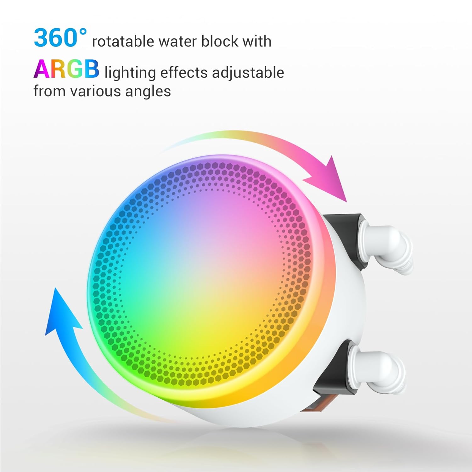 SAMA L60 360mm AIO Liquid CPU Cooler - High-Performance RGB Water Cooling System with 2000 RPM PWM ARGB Fans, Compatible with Intel LGA 1366/115X/2011/1200/1700/1851 & AMD AM4/AM5, White