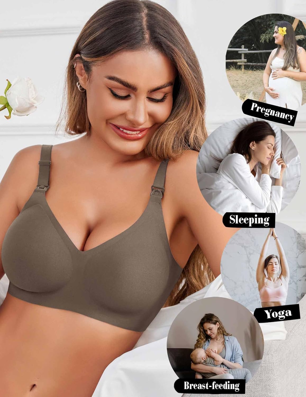 Avidlove Women's Seamless Bras Nursing Bras for Breastfeeding Tshirt Everyday Bra - Image 7