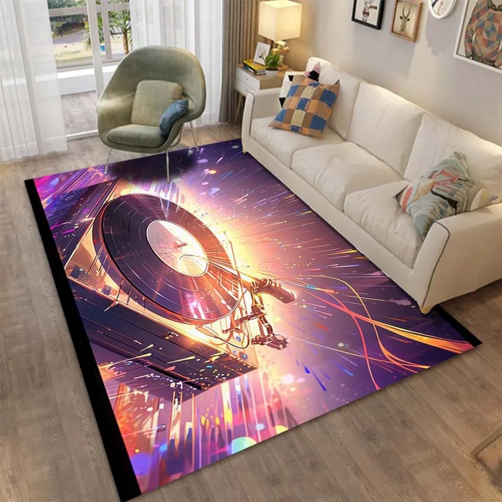 Tapis chambre rétro résistant et facile à nettoyer pour chambre de garçon et ado